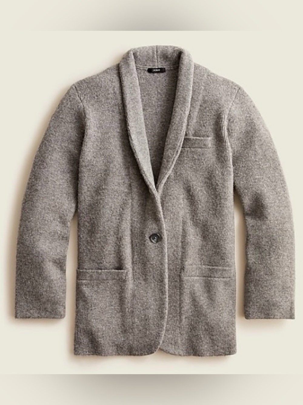 J.Crew Oversized Cocoon Cardigan Sweater Merino Wool Alpaca Blend Gray Size S
